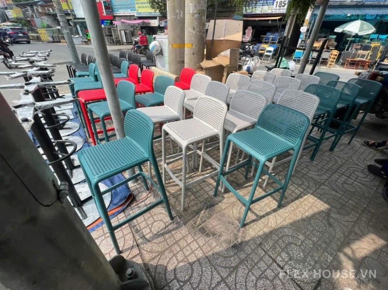 Ghế cao quầy bar ngoài trời bằng nhựa độc đáo ST3029 2