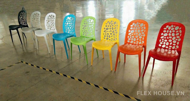 Ghế nhựa quán cafe decor độc đáo ST3010