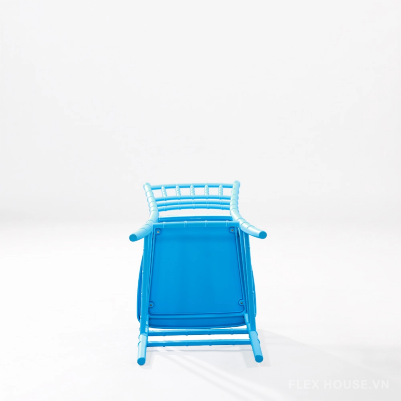 Ghế nhựa tựa lưng dài decor quán cafe ST3005 13