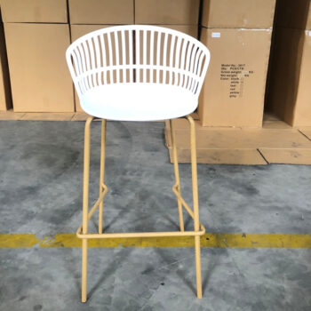 Ghế quầy bar mặt nhựa có lưng tựa hiện đại ST3031A