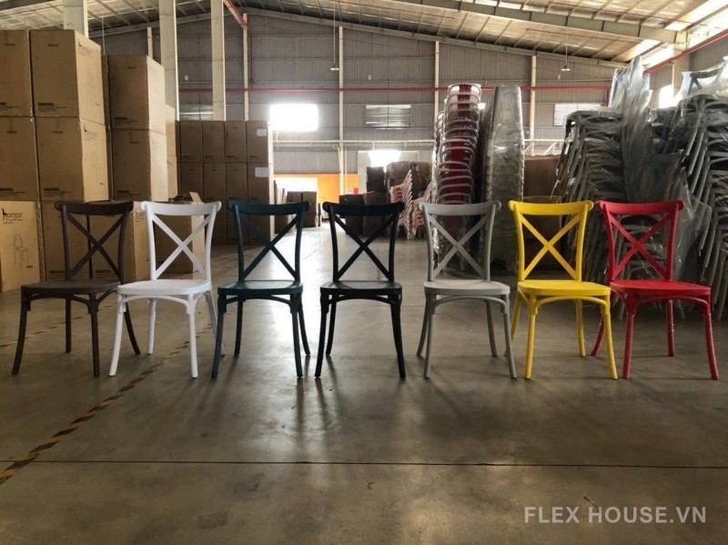 Ghế tựa lưng nhựa đúc quán ăn sân vườn ST3041