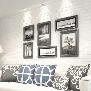Giấy dán tường 3D giả gạch màu trắng tinh tế SHY768