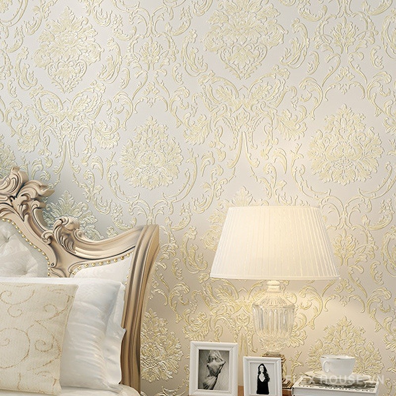 Giấy dán tường 3D hoa văn cổ điển sang trọng SHY880