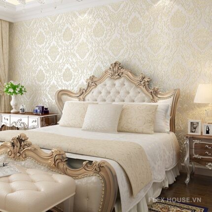 Giấy dán tường 3D hoa văn cổ điển sang trọng SHY880