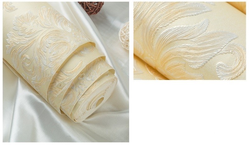 Giấy dán tường 3D hoa văn cổ điển sang trọng SHY880