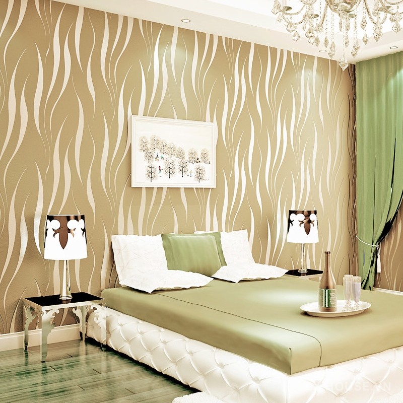Giấy dán tường 3D hoa văn uốn lượn hiện đại SHY192