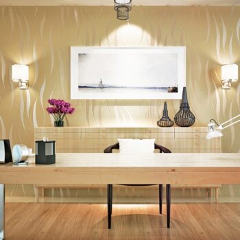 Giấy dán tường 3D hoa văn uốn lượn hiện đại SHY192