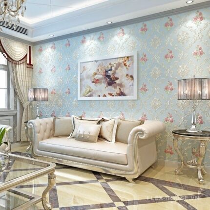 Giấy dán tường 3D phong cách đồng quê châu Âu SHY218