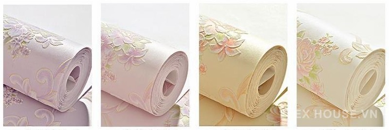 Giấy dán tường hoạ tiết hoa cẩm chướng có keo SHY227