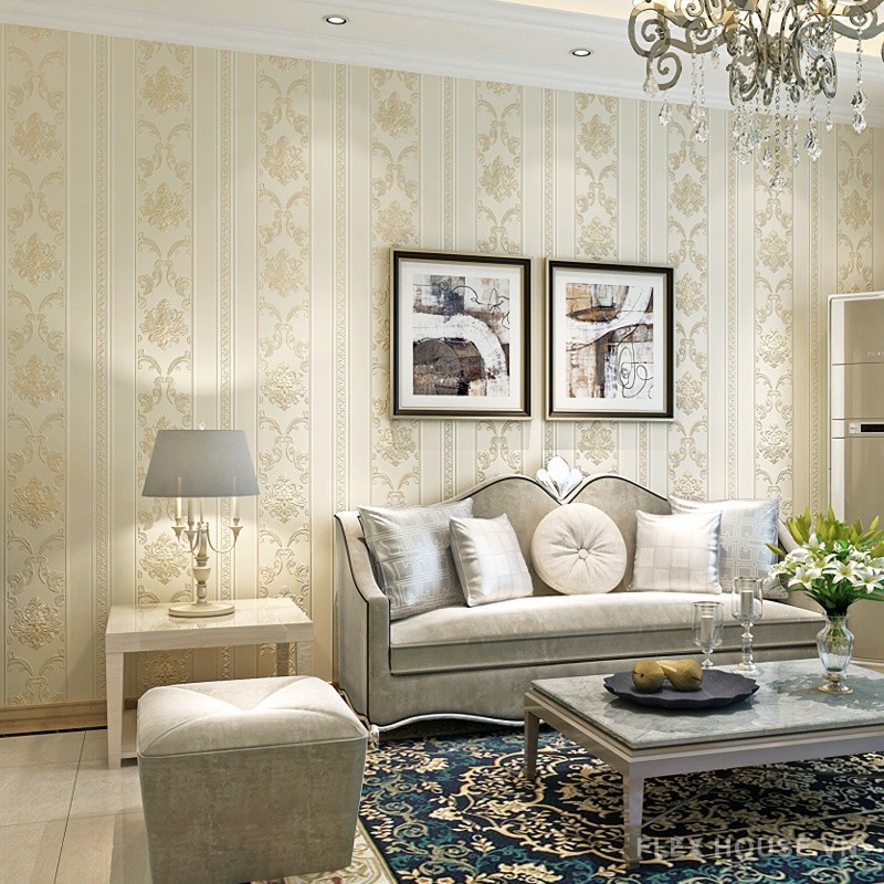 Giấy dán tường hoa văn họa tiết châu Âu cổ điển SHY050