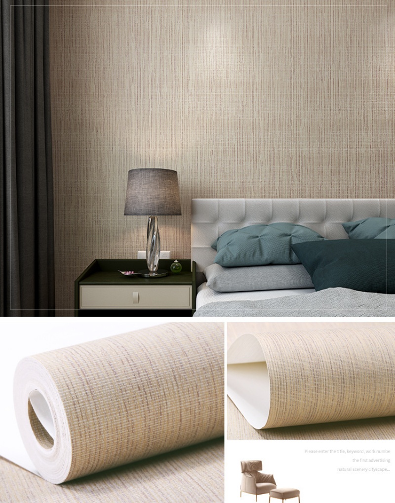 Giấy dán tường phòng khách bằng vải giản đơn SHY867