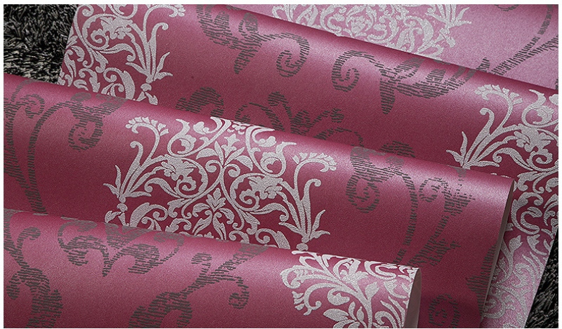 Giấy dán tường phòng ngủ 3D họa tiết cổ điển SHY181