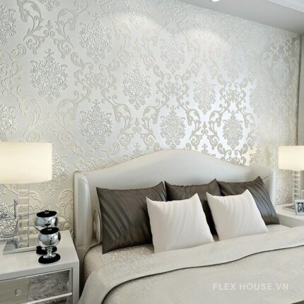 Giấy dán tường phòng ngủ 3D họa tiết cổ điển SHY181