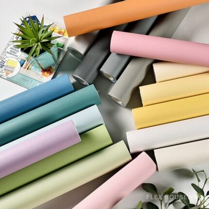 Giấy dán tường tự dính PVC chống thấm đa màu SHY557