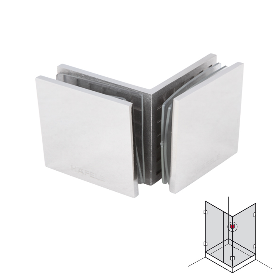 Kẹp kính 90 độ phòng tắm kính Hafele 981.77.916
