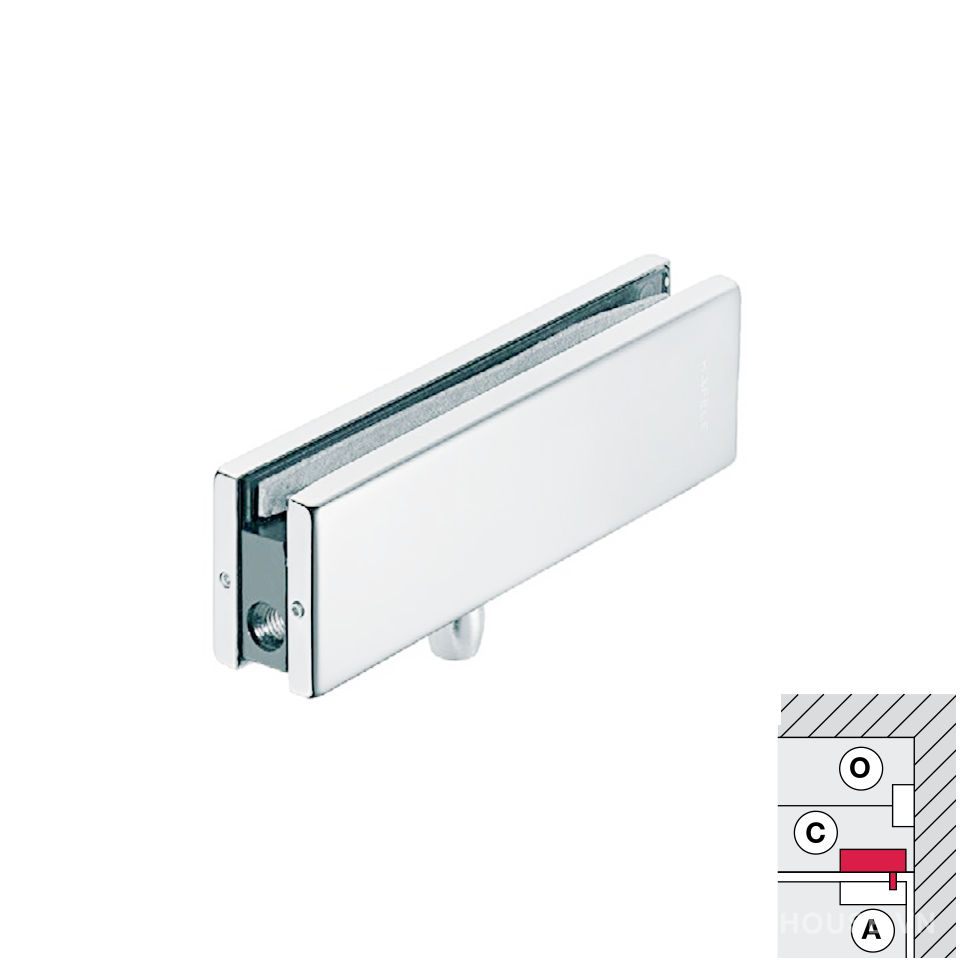 Kẹp kính trên khung Hafele 981.00.650