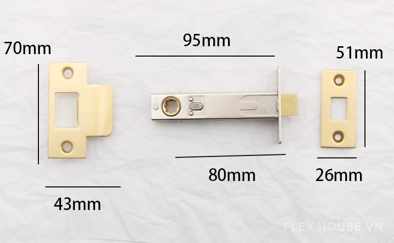 Khóa cửa bằng đồng cổ điển decor phòng OVLI118
