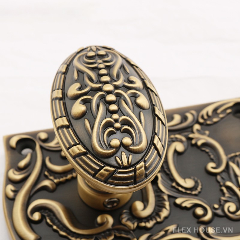 Khóa cửa bằng đồng cổ điển decor phòng OVLI118