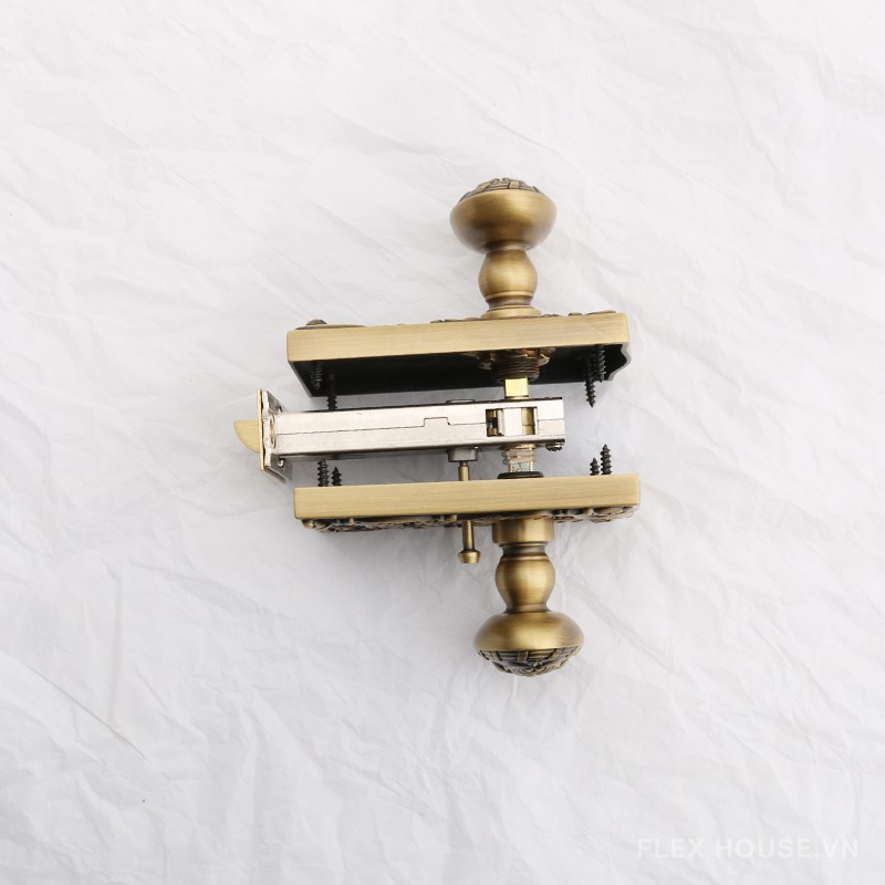 Khóa cửa bằng đồng cổ điển decor phòng OVLI118