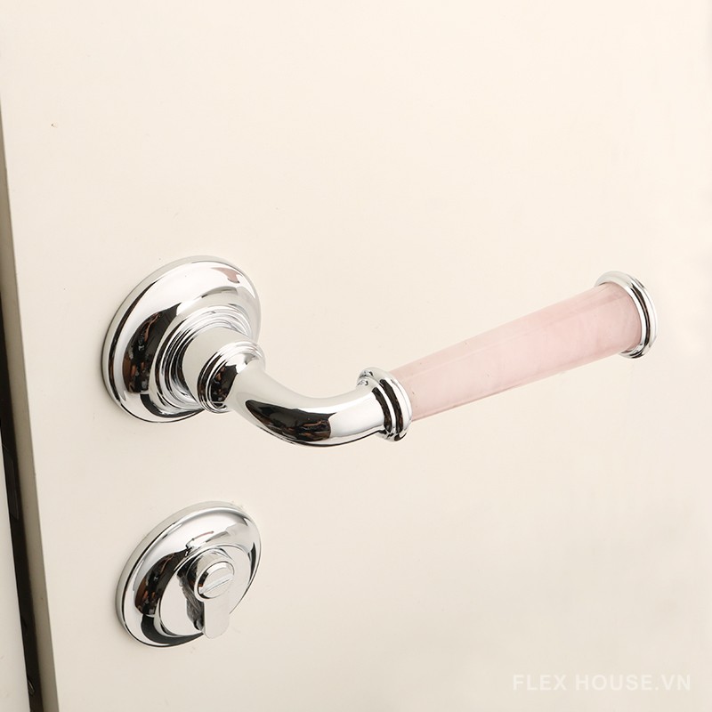 Khóa cửa tay gạt đá cẩm thạch sang trọng OVLI451