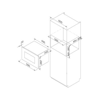 Lò vi sóng âm tủ cao cấp 25L Malloca MW-925BF