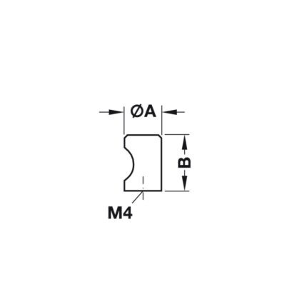 Núm tay nắm nhôm 25mm hình trụ tròn Hafele 135.93.904