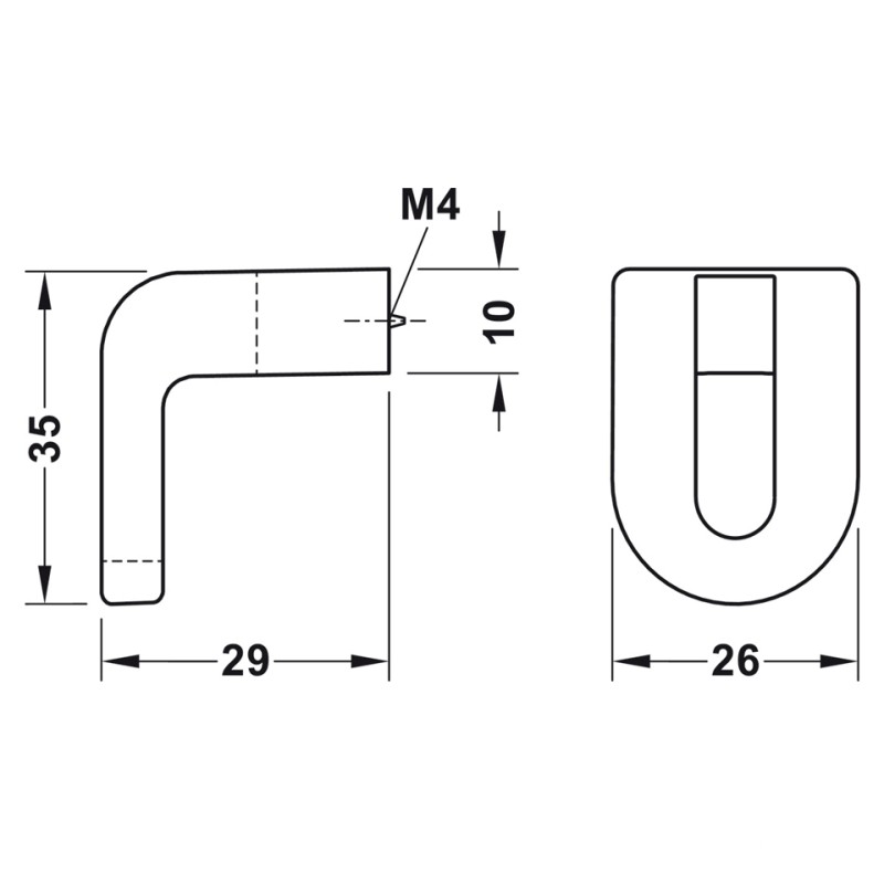 Núm tay nắm tủ sáng tạo H2165 Hafele 106.69.07