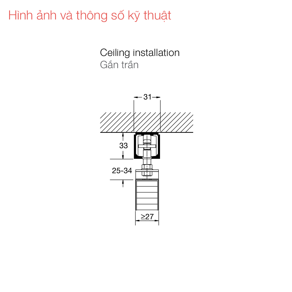 Phụ kiện cửa trượt Folding 30L Hafele 943.10.016