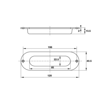 Tay nắm âm cửa đi cửa phòng inox 304 Hafele 902.01.382