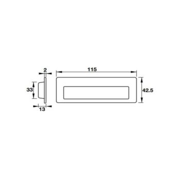 Tay nắm âm cửa màu inox mờ dài 115mm Hafele 902.01.530