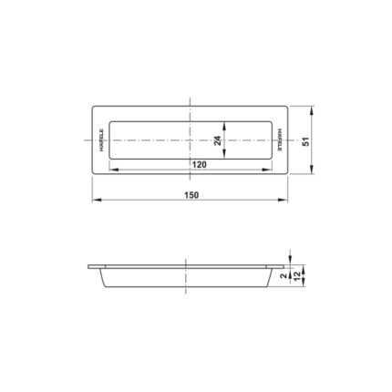 Tay nắm âm cửa trượt màu đồng cổ Hafele 489.72.146