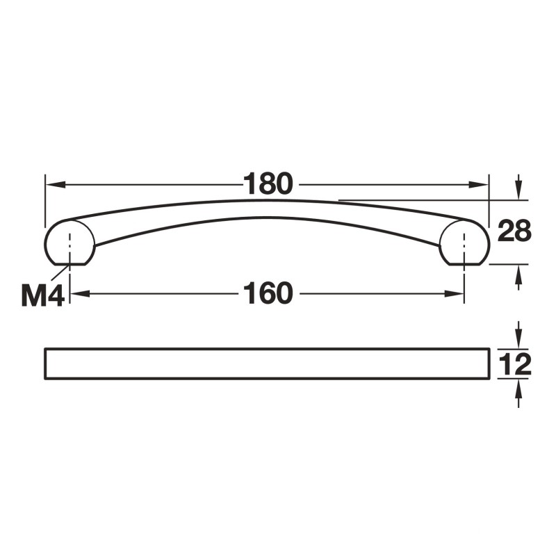 Tay nắm bằng kẽm màu trắng mờ H1325 Hafele 110.34.78