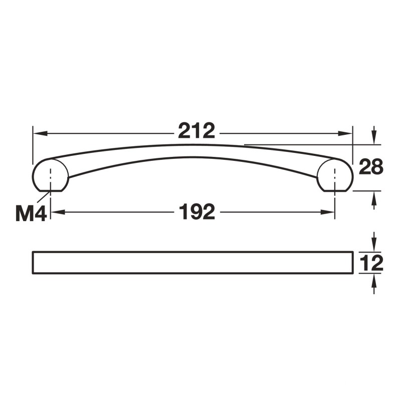 Tay nắm bằng kẽm màu trắng mờ H1325 Hafele 110.34.78