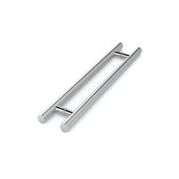 Tay nắm kéo chữ H bằng inox màu bạc Hefele 903.01.810