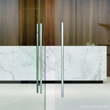 Tay nắm kéo chữ H bằng inox màu bạc Hefele 903.01.810