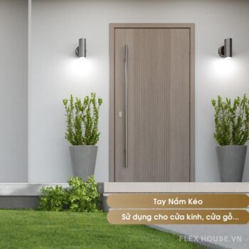 Tay nắm kéo chữ H bằng inox màu bạc Hefele 903.01.810