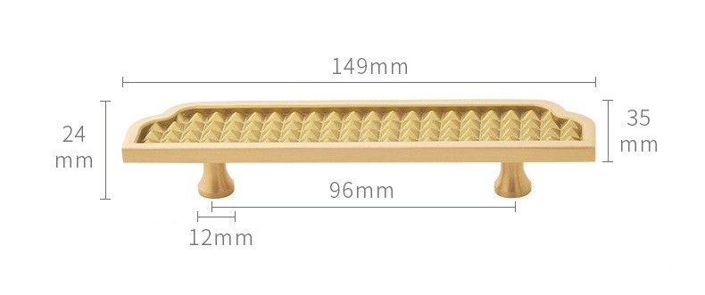 Tay nắm tủ đồng họa tiết sáng tạo NUS534