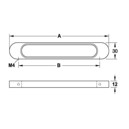Tay nắm vòng cung màu niken mờ H1315 Hafele 110.34.61