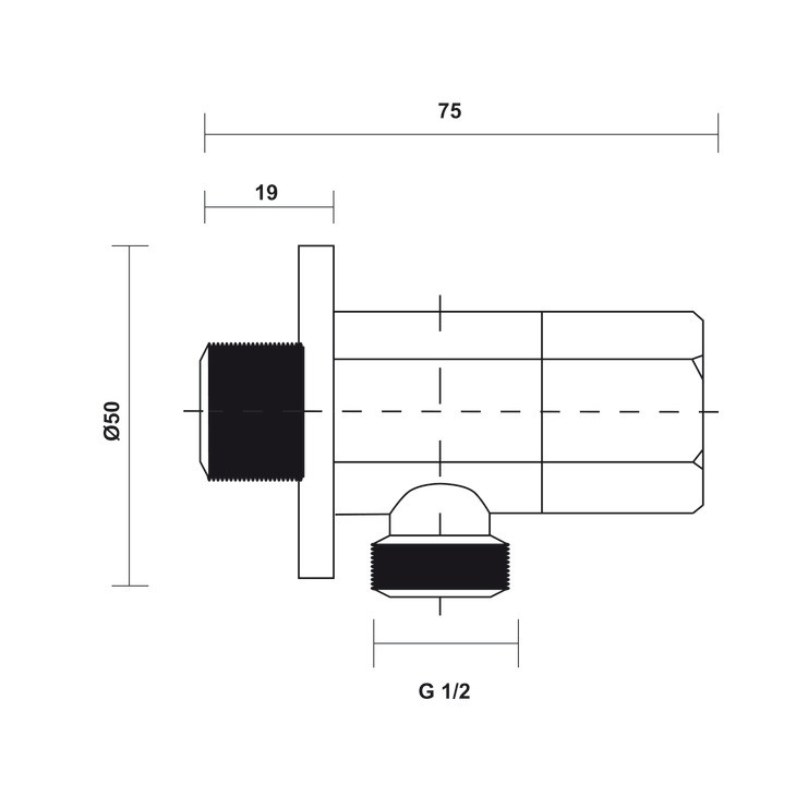 Van chặn lục giác 1 đường nước Hafele 589.25.870