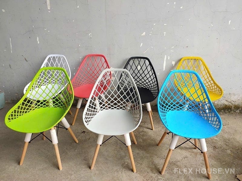 Ghế nhựa decor dạng lưới đan độc đáo ST3012B 2