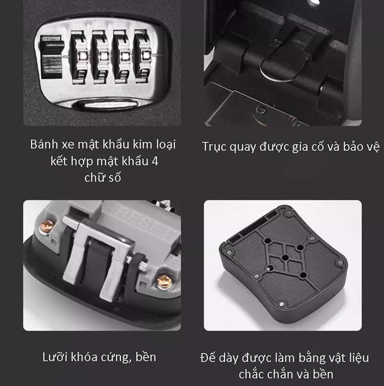 Hộp mật mã treo tường đựng chìa khóa GT906S 9