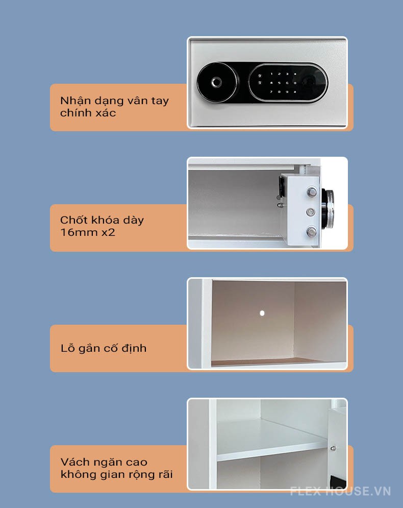 Két sắt gia đình màn hình điện tử thông minh EM7758 12