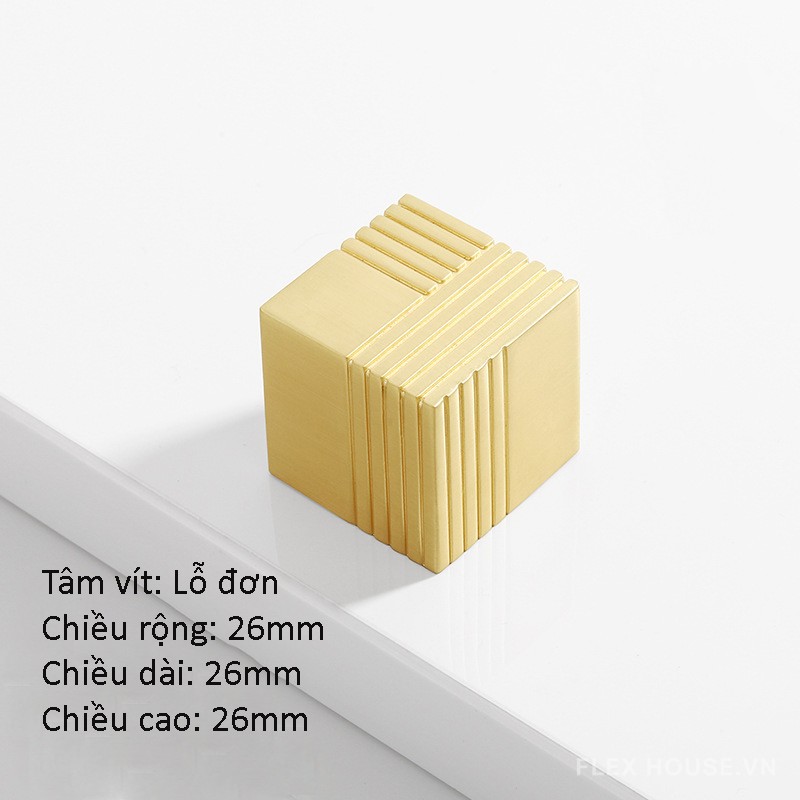 Núm tay nắm cánh tủ hợp kim hình khối lập phương CH6179 7