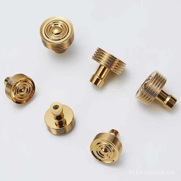 Núm tay nắm tủ tròn bằng đồng mạ titan hiện đại KPA8306 8