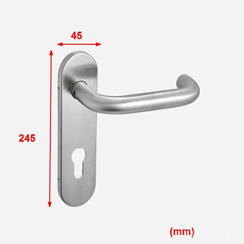 Tay gạt thép không gỉ cửa phòng hiện đại Taura DL324D 2