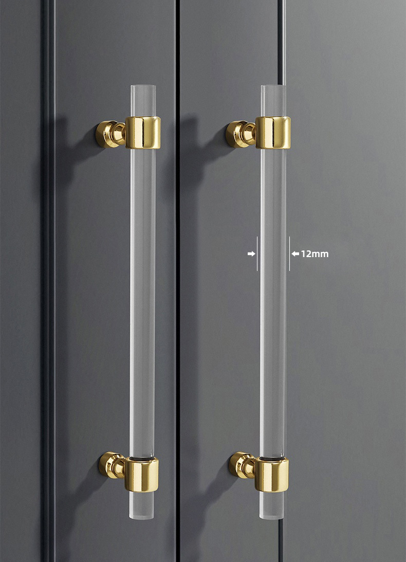 Tay nắm tủ áo đẹp bằng Acrylic trong suốt CH6859 11