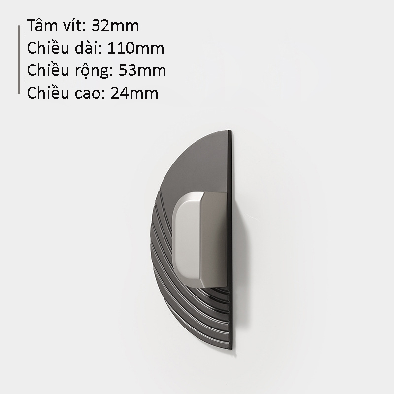 Tay nắm tủ bán nguyệt hợp kim sáng tạo CH8236 12