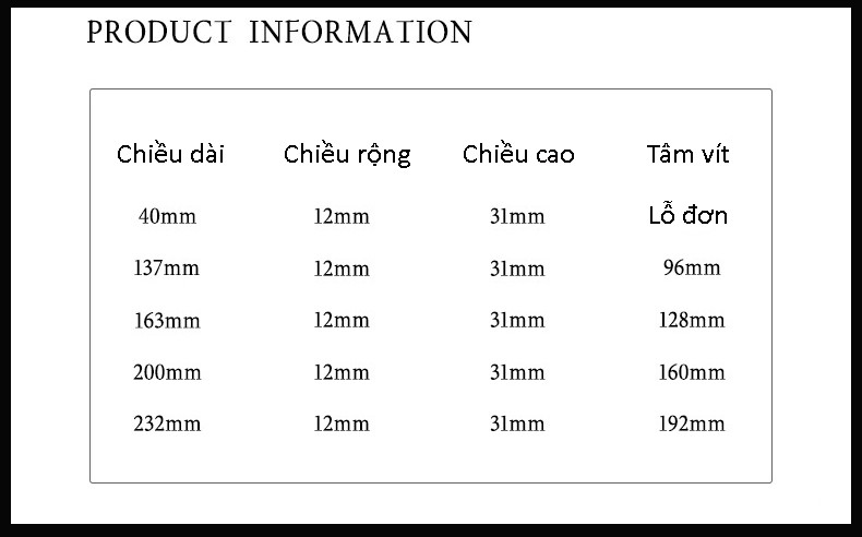 Tay nắm tủ bếp đẹp hợp kim thanh tròn kiểu Âu CH6987 11