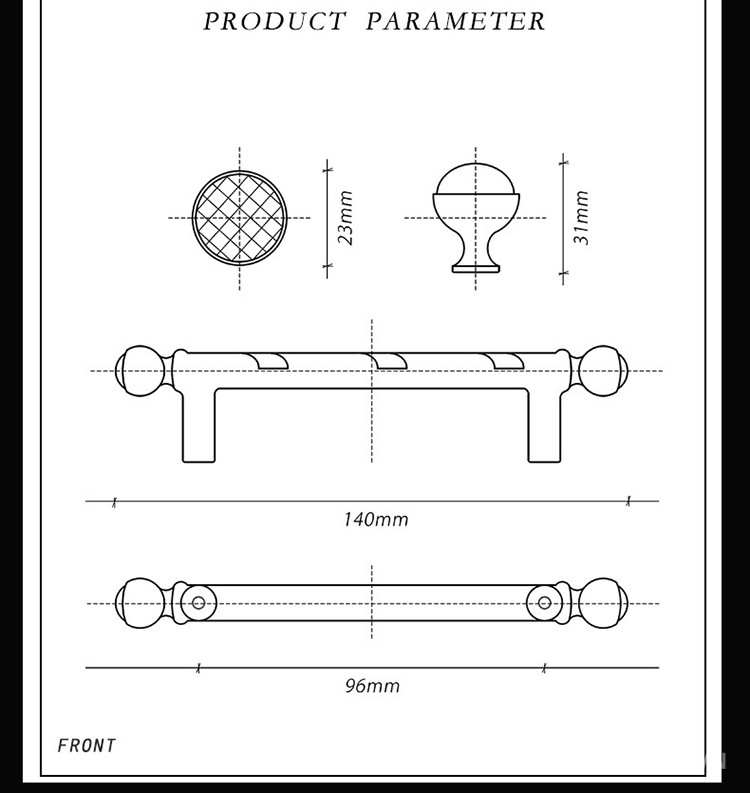 Tay nắm tủ đẹp hợp kim phong cách Bắc Âu CH6926 17