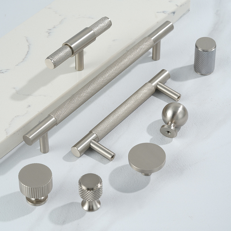 Tay nắm tủ đồng hiện đại vân Knurling YHC8838